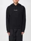 Jil Sander Relaxed Fit Black Cotton Hoodie With Logo Print In Black