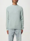 Jil Sander Powder Blue Alpaca And Wool Blend Crewneck Sweater In Blue