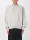 Jil Sander Ribbed Cotton Sweatshirt With Cuffs And Hem In White