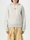 Jil Sander Grey Cotton Hoodie In Gray