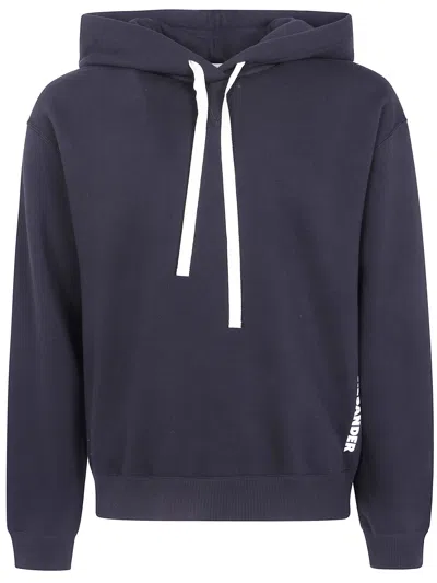 Jil Sander Hoodie Printed Sweatshirt In Black