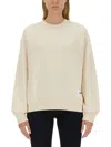 Jil Sander Sweatshirt With Logo Patch In Beige