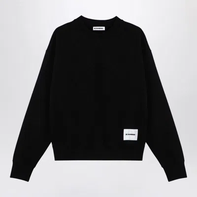 Jil Sander Sweatshirt With Logo Patch In Black