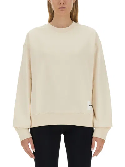 JIL SANDER SWEATSHIRT WITH LOGO PATCH