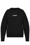 Jil Sander Logo-print Long-sleeved Sweatshirt In Black