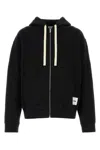 Jil Sander Logo Patch Hoodie In Black Cotton In 001