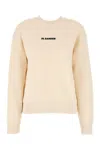 Jil Sander Ivory Cotton Sweatshirt In Neutral