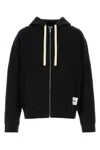 Jil Sander Logo Patch Hoodie In Black Cotton In Black