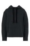 Jil Sander Wool Hoodie In Gray