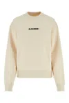 Jil Sander Crew-neck Sweatshirt With Logo Print In White
