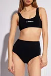 Jil Sander+ Bikini Top With Logo In Black