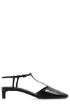 Jil Sander Women's 35mm Leather T-strap Sandals In Black
