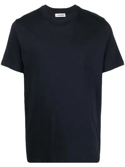 Jil Sander Dark Blue Cotton T-shirt