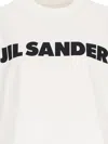 Jil Sander Crew Neck Long Sleeves T-shirt With Ribbed Collar And Printed Logo On The Front Clothing