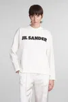 Jil Sander Crew Neck Long Sleeves T-shirt With Ribbed Collar And Printed Logo On The Front Clothing