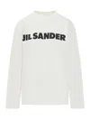 Jil Sander Crew Neck Long Sleeves T-shirt With Ribbed Collar And Printed Logo On The Front Clothing