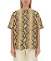 Jil Sander Relaxed Fit T-shirt With Snake Skin Motif