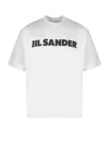 Jil Sander Off-white Logo Printed T-shirt In White