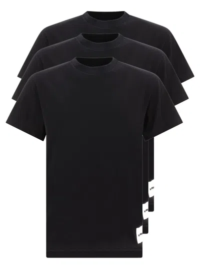 Jil Sander T-shirt 3-pack Set In Black