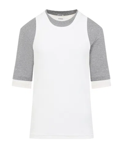 JIL SANDER JIL SANDER CREWNECK LAYERED T-SHIRT