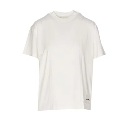 Jil Sander 3-pack T-shirt With Front Logo In White
