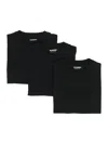 Jil Sander Short Sleeve 3 Pack T-shirt Set Clothing In Black