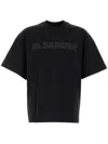 Jil Sander Men Black Cotton T-shirt In Black
