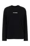 Jil Sander Oversized Crewneck Sweatshirt With Front Logo In Black