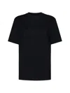 Jil Sander Back Logo Cotton T-shirt In Black