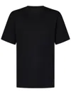Jil Sander Crew Neck T-shirt Printed Text In Black