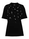 Jil Sander Embellished Crewneck T-shirt In Black
