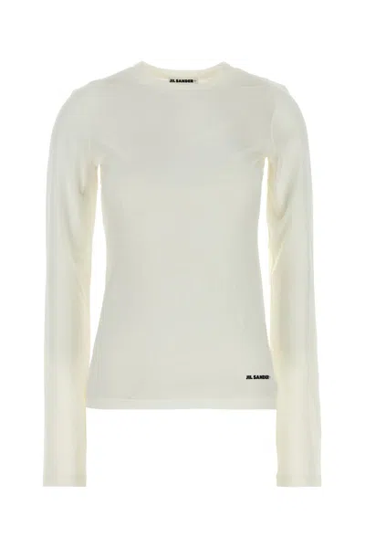 Jil Sander T-shirt Cn Ls-l Nd  Female In White