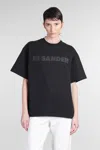 Jil Sander Cotton Jersey T-shirt With Logo In Black