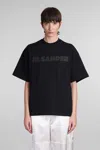 Jil Sander Cotton Jersey T-shirt With Logo In Black