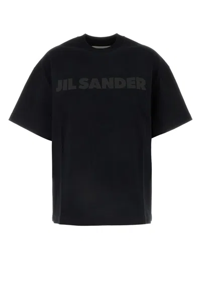 JIL SANDER JIL SANDER BLACK COTTON T-SHIRT