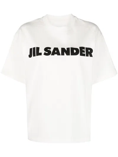 Jil Sander Logo T-shirt In Porcelain