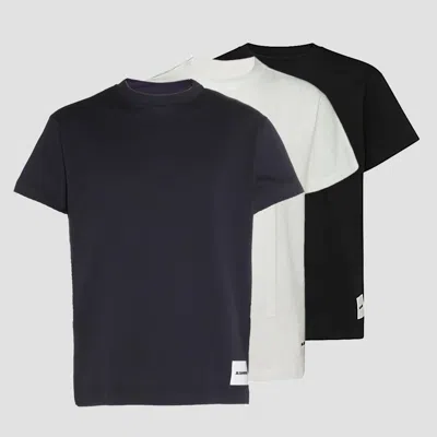 Jil Sander 3 Pack Of Cotton T-shirts In Multicolor