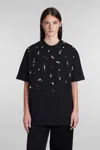 Jil Sander Embellished Crewneck T-shirt In Black