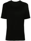 Jil Sander Logo Printed Crewneck T-shirt In Nero