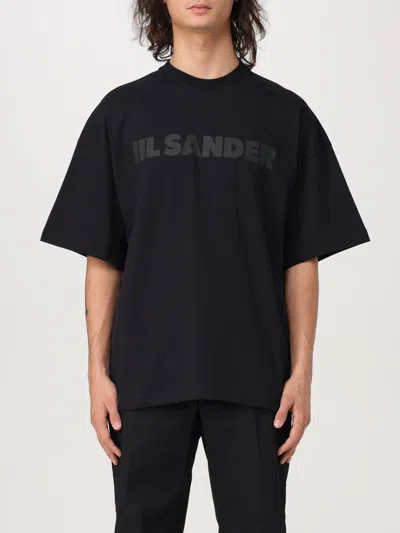 Jil Sander Cotton Jersey Logo T-shirt In Black