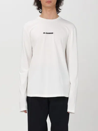 JIL SANDER T-SHIRT JIL SANDER MEN COLOR IVORY,F81186044