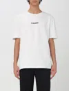 Jil Sander White T-shirt With Short Sleeves And Contrasting Logo Print In Cotton Man In White