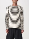 Jil Sander Navy & Off-white Striped Long Sleeve T-shirt In White