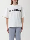 Jil Sander Relaxed-fit Cotton T-shirt With Bold Logo In Natural