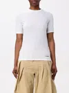 Jil Sander Contrast Logo Cotton T-shirt In White