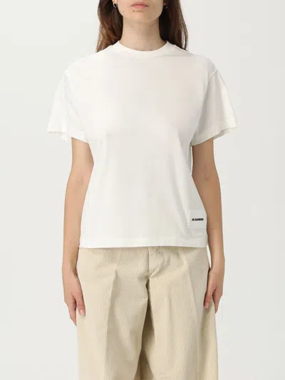 JIL SANDER T-SHIRT JIL SANDER WOMAN COLOR WHITE,H16956001
