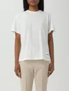 Jil Sander Contrast Logo Cotton T-shirt In White
