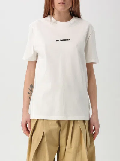 JIL SANDER T-SHIRT JIL SANDER WOMAN COLOR YELLOW CREAM,425575090