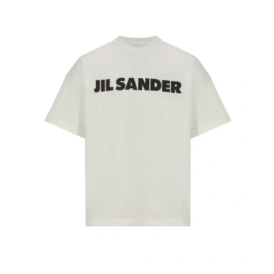 Jil Sander Oversized Cotton Logo T-shirt In White