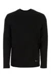 Jil Sander Cotton Crew Neck T-shirt With Long Sleeves In Black